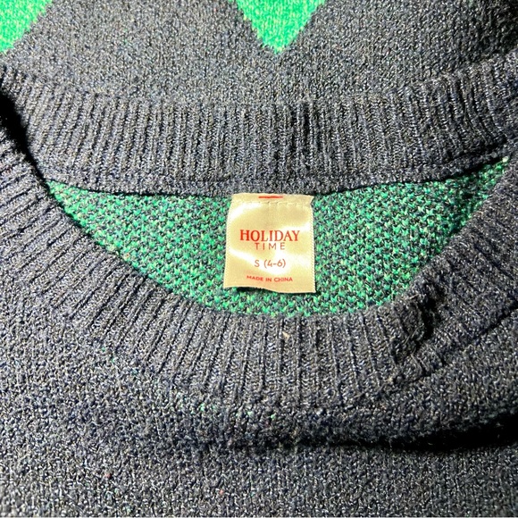 Blue and green tree Christmas sweater - Picture 3 of 3